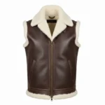 Cowboy Genuine Leather Brown Shearling Vest