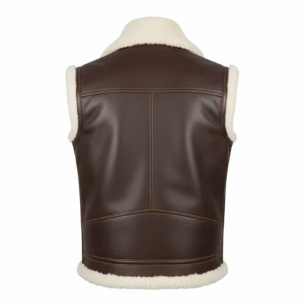 Cowboy Genuine Leather Brown Shearling Vest