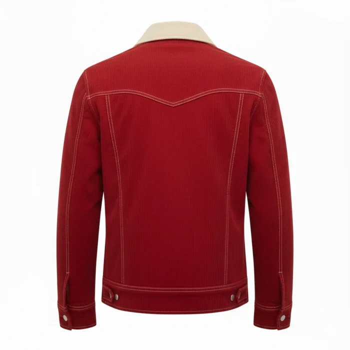 Cowboy Rodeo Style Red Corduroy Jacket