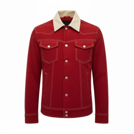 Cowboy Rodeo Style Red Corduroy Jacket