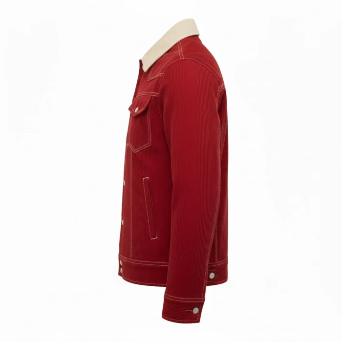 Cowboy Rodeo Style Red Corduroy Jacket