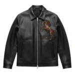 Frontier Horse Style Black Leather Jacket