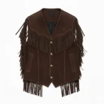 Cowboy Suede Leather Brown Fringe Jacket