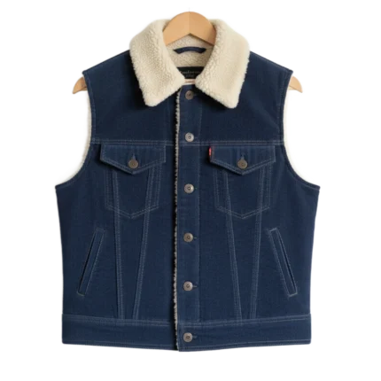 Cowboy Brown Corduroy Shearling Vest
