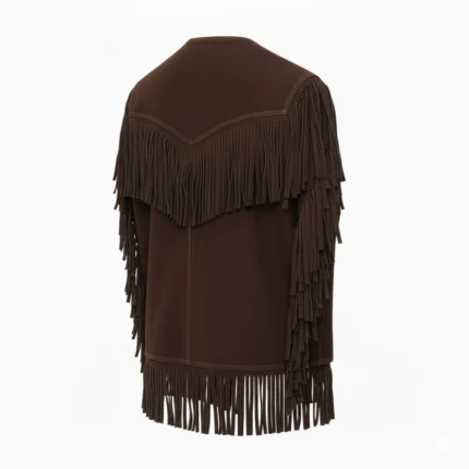 Cowboy Suede Leather Brown Fringe Jacket