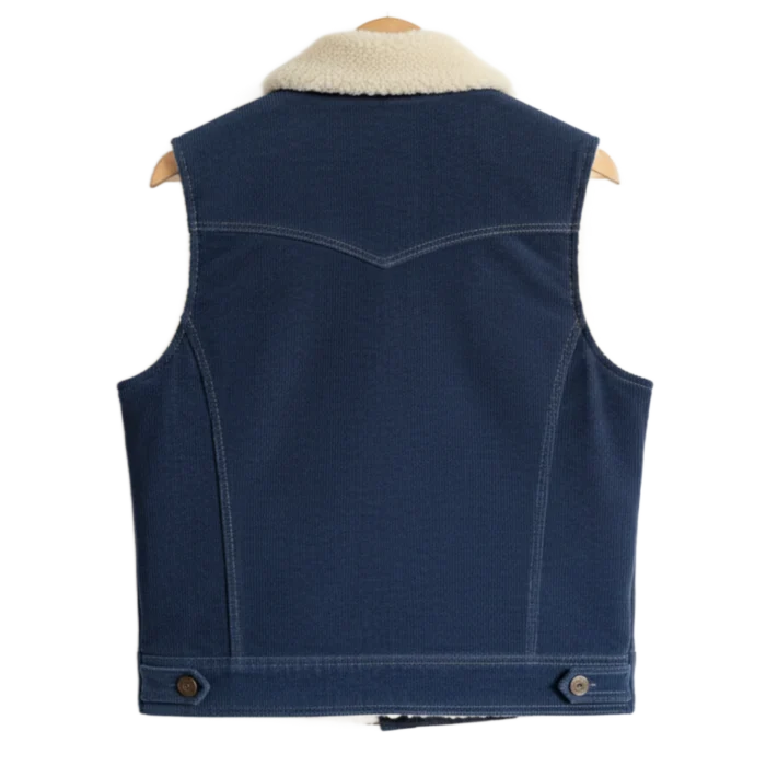 Cowboy Brown Corduroy Shearling Vest