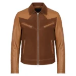 Brown & Tan Suede Leather Western Jacket