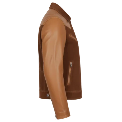 Brown & Tan Suede Leather Western Jacket