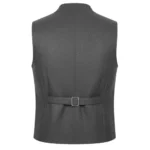Traditional Western Grey Wool Cowboy Vest