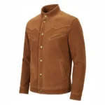 Cowboy Brown Suede Leather Blazer Jacket