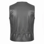 Authentic Cowboy Grey Leather Utility Vest