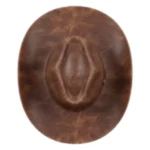 Open Road Distressed Brown Leather Hat