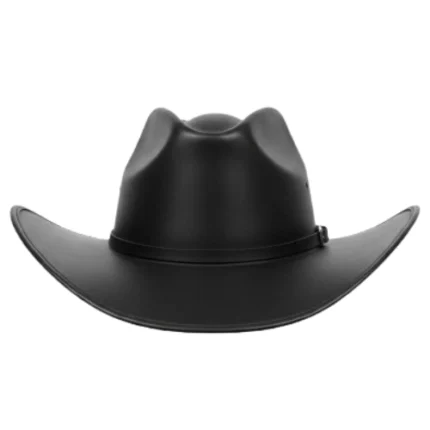Black Leather Open Road Cowboy Hat