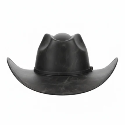 Open Road Distressed Black Leather Hat