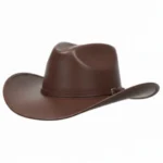 Open Road Brown Leather Cowboy Hat
