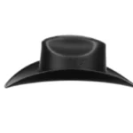 Black Leather Open Road Cowboy Hat