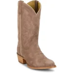 Classic Taupe Suede Square Toe Cowboy Boots
