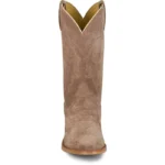 Classic Taupe Suede Square Toe Cowboy Boots