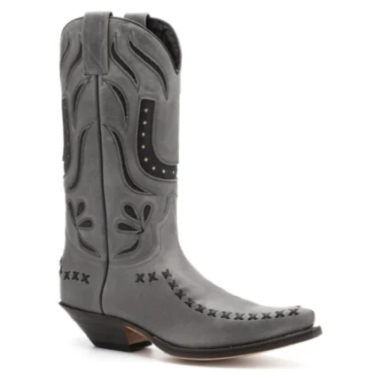 Heritage Grey Suede Leather Cowboy Boots
