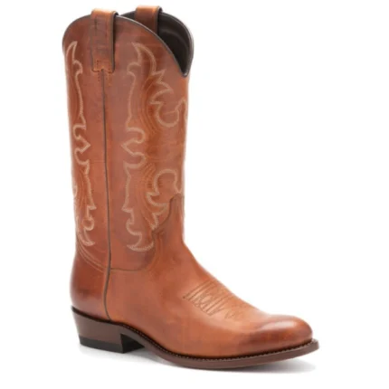 Heritage Brown Leather Western Cowboy Boots