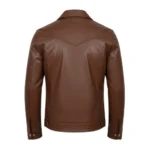Classic Brown Real Leather Cowboy Jacket