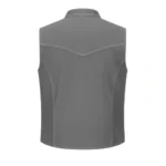Western Cowboy Grey Suede Leather Vest - Image 2