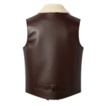 Cowboy Brown Leather Shearling Vest
