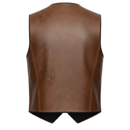 Frontier Outlaw Distressed Leather Vest