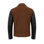 Western Brown Suede & Black Leather Jacket
