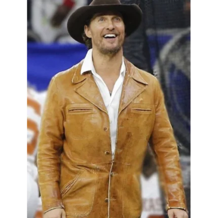 Matthew McConaughey Brown Leather Jacket