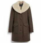 Beth Dutton Cowgirl Shearling Wool Coat