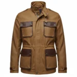 Cowboy Brown Waxed Canvas Field Jacket