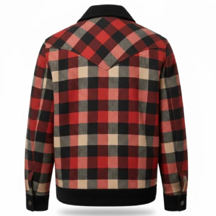 Western Red Plaid Rancher Flannel Jacket