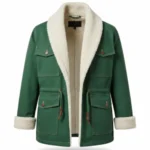 Cowboy Canvas Shawl Collar Green Jacket
