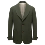Cowboy Green Wool Shawl Collar Jacket