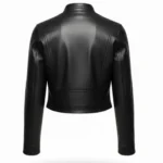 Cowgirl Black Cropped Leather Jacket