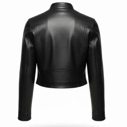Cowgirl Black Cropped Leather Jacket