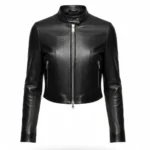 Cowgirl Black Cropped Leather Jacket