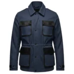 Frontier Style Blue Canvas Cowboy Jacket