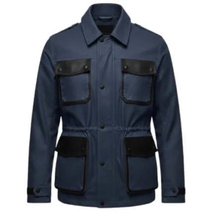 Frontier Style Blue Canvas Cowboy Jacket