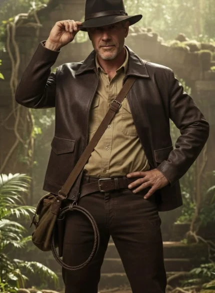 Indiana Jones Cowboy Brown Leather Jacket