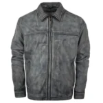 STS Rifleman Cowboy Grey Leather Jacket