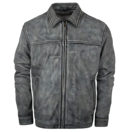 STS Rifleman Cowboy Grey Leather Jacket