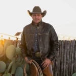 Jesse James Black Leather Cowboy Jacket