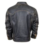 Jesse James Black Leather Cowboy Jacket