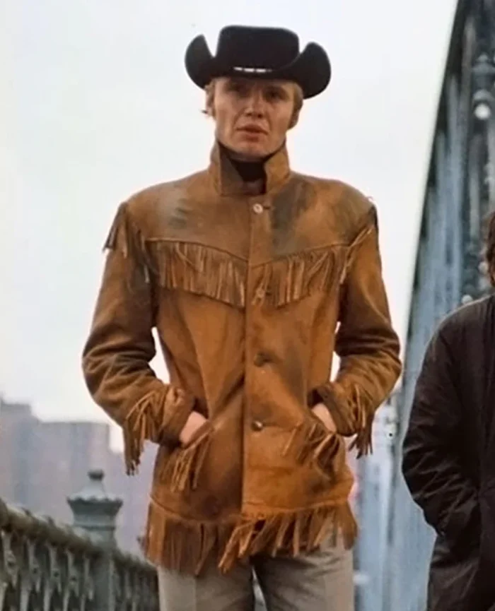 Jon Voight Midnight Cowboy Fringe Leather Jacket