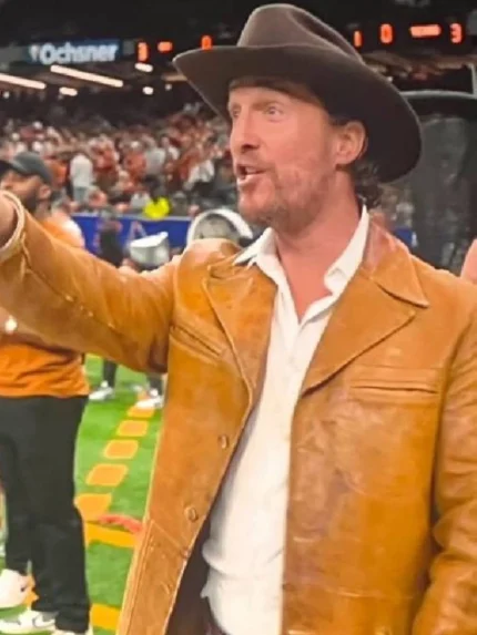 Matthew McConaughey Brown Leather Jacket