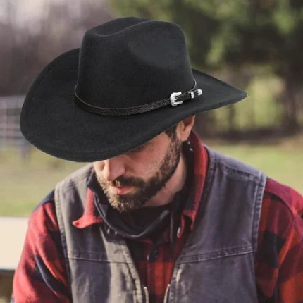 Western Men Wide Brim Cowboy Hat
