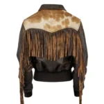 Rodeo Lettie Fringe Bomber Leather Jacket