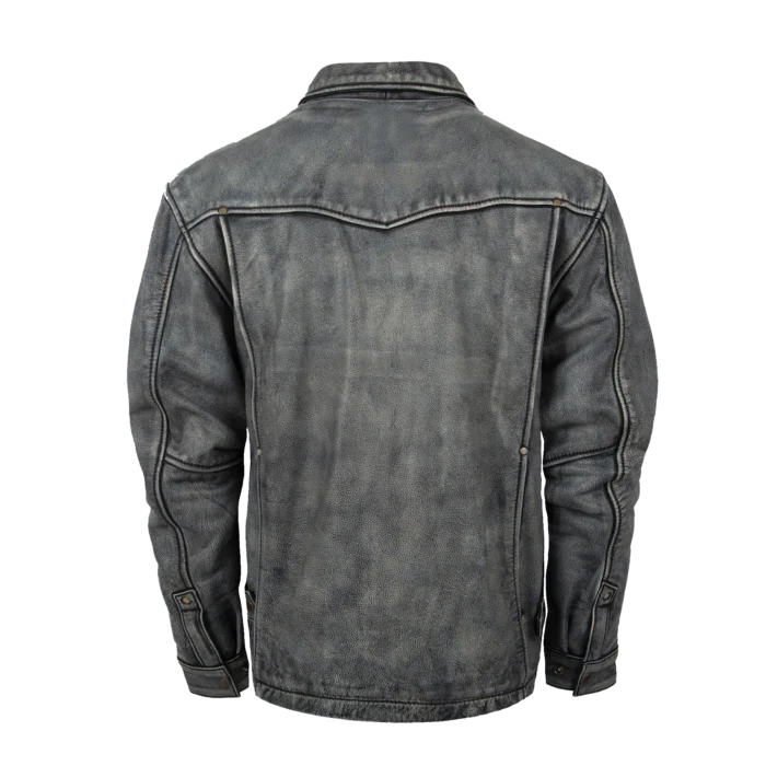 STS Rifleman Cowboy Grey Leather Jacket